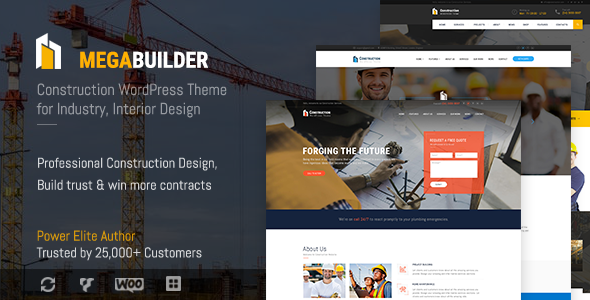 Construction WordPress Theme for Industrial & Construction Company | MegaBuilder Construct